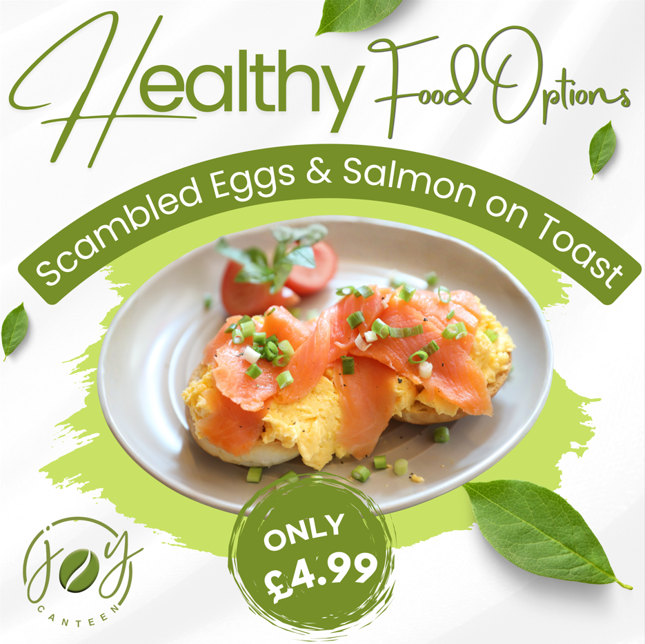 Scrambled Eggs and Salmon on Toast